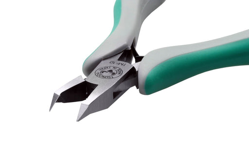 Tsunoda Trinity edge nipper 120mm TM-10 Slanted tip type Green elastomer grip_2