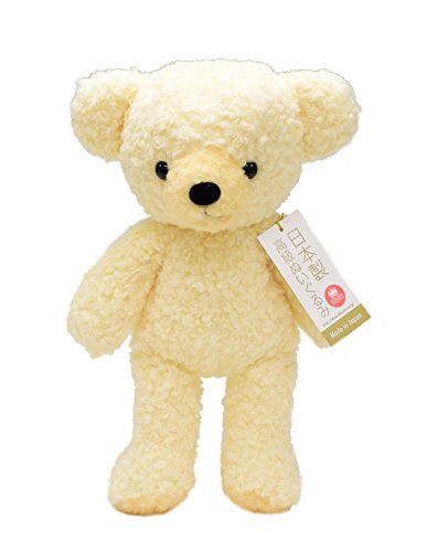 Doshin Original Made in Japan Fluffy Bear Plush Doll M size H29cm Cream 1046 NEW_1