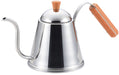 Cafe Time IH200V Wood Handle Drip Pot 1.0L SH7090 Stainless Steel Made in Japan_1