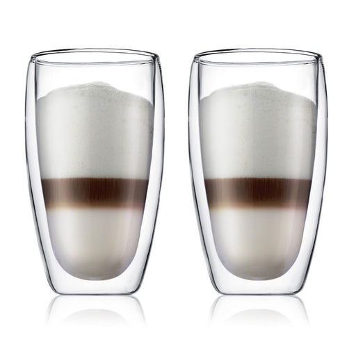 BODUM 4560-10 Pavina Double Wall Large Glass Clear 450ml Set of 2 88xH148mm NEW_1