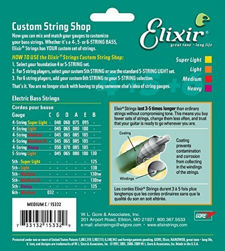 Elixir Long Scale .032 #15332 Electric Bass 6th String Single NEW from Japan_3