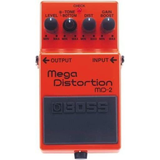 Boss MD-2 Mega Distortion Guitar Effects Pedal Red high gain distortion NEW_1