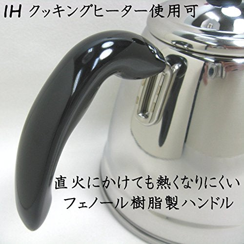 Hirosho Pour Over Coffee and Tea Kettle 6-Cup 1L stainless steel 6576 NEW_5