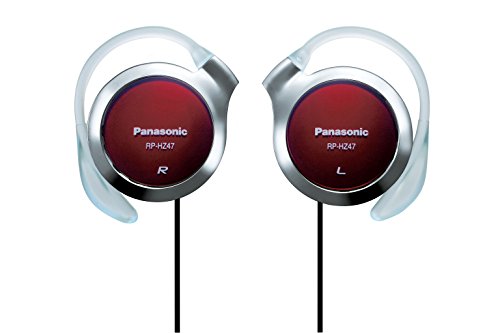 Panasonic RP-HZ47-R Open Type On Ear Ear Clip Headphones Red 9.9mm Thin Design_1