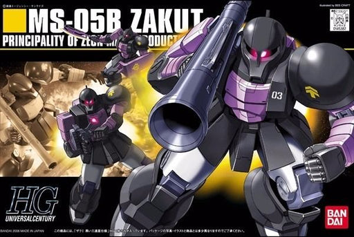 BANDAI HGUC 1/144 MS-05B ZAKU I BLACK Tri-Star Use Plastic Model Kit Gundam MSV_1