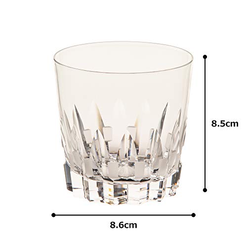 Kagami Crystal square log on the rocks T394-312 Made in Japan NEW_5