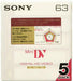 SONY Mini DV cassette tape 5DVM63HD Recording media for video camera NEW_2