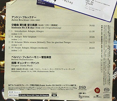 GUNTER WAND & BERLINER PHILHARMONIKER BRUCKNER: SYMPHONY NO.5 Hybrid SACD NEW_2