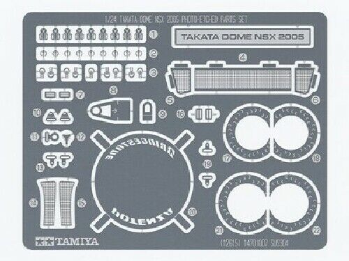 Tamiya 1/24 TAKATA Dome NSX 2005 Etched Parts Set Plastic Model Kit NEW_1