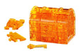 Beverly 3D Crystal Puzzle Treasure Box 50088 Clear Orange 46 Pieces NEW_1
