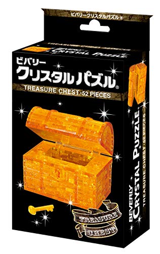 Beverly 3D Crystal Puzzle Treasure Box 50088 Clear Orange 46 Pieces NEW_2