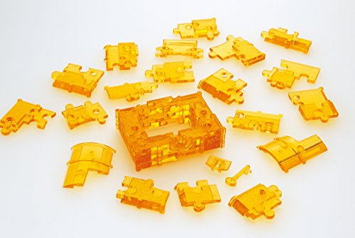 Beverly 3D Crystal Puzzle Treasure Box 50088 Clear Orange 46 Pieces NEW_3