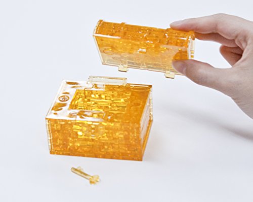 Beverly 3D Crystal Puzzle Treasure Box 50088 Clear Orange 46 Pieces NEW_5