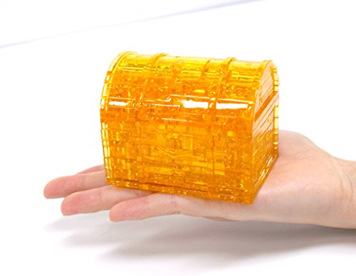 Beverly 3D Crystal Puzzle Treasure Box 50088 Clear Orange 46 Pieces NEW_6