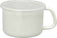Noda enamel white series storage containers stocker with Handle round L MS-14M_1