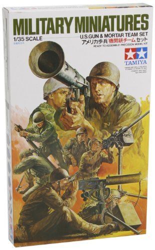 TAMIYA 1/35 U.S. Gun and Mortar Team Set Model Kit NEW from Japan_1