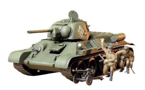 TAMIYA 1/35 T34/76 ChTZ Tank Version 1943 Production Model Kit NEW from Japan_1