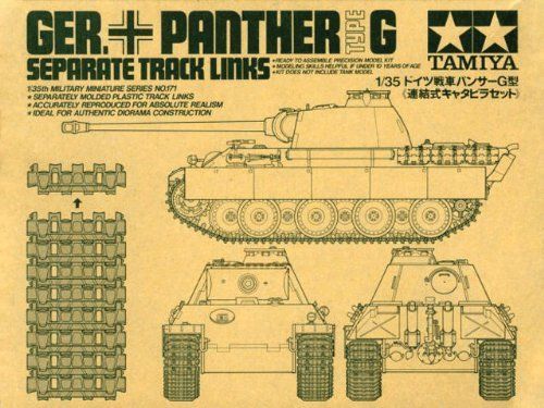 TAMIYA 1/35 Panther Type G Separate Track Links Model Kit NEW from Japan_1