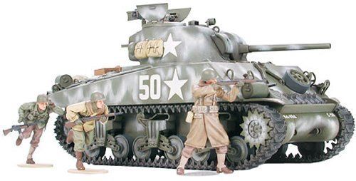 TAMIYA 1/35 U.S. Medium Tank M4A3 Sherman 75mm Gun Late Production Model Kit NEW_1