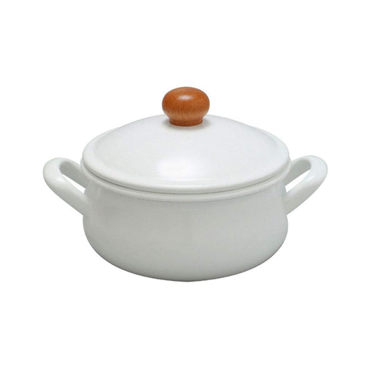Nodahoro Casserole Pouchka 15cm IH200V compatible White PO-15W Made in Japan NEW_1