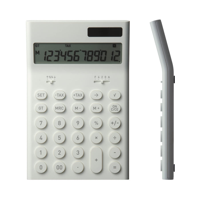 Plus Minus Zero 0 Electronic Computer Calculator M White ZZD-Q010 (W) 456007 NEW_1