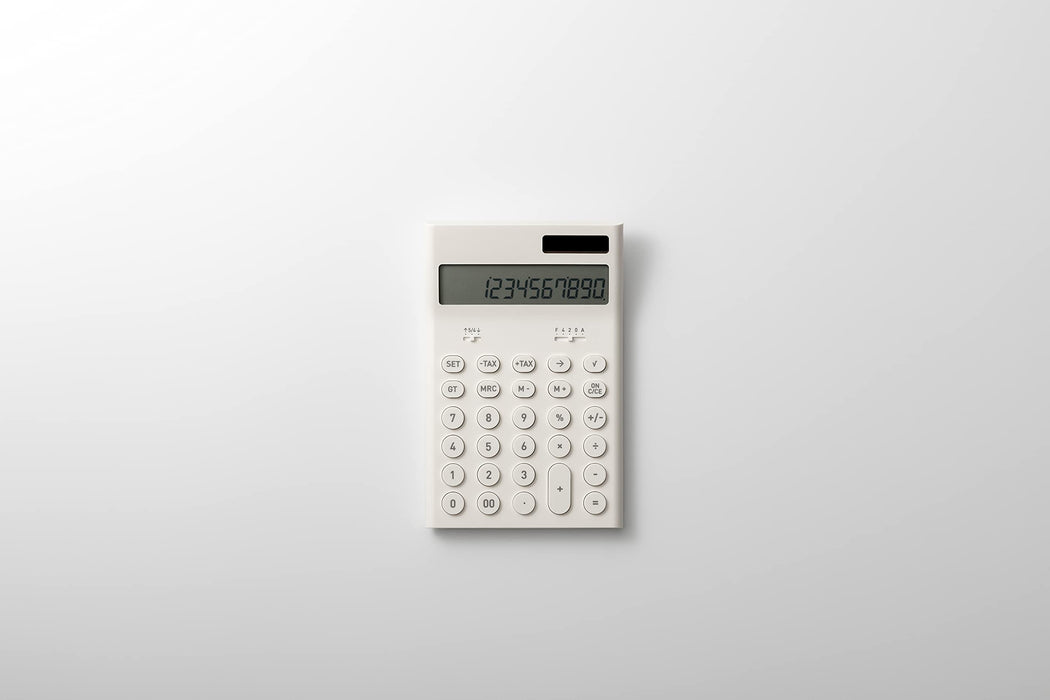 Plus Minus Zero 0 Electronic Computer Calculator M White ZZD-Q010 (W) 456007 NEW_4