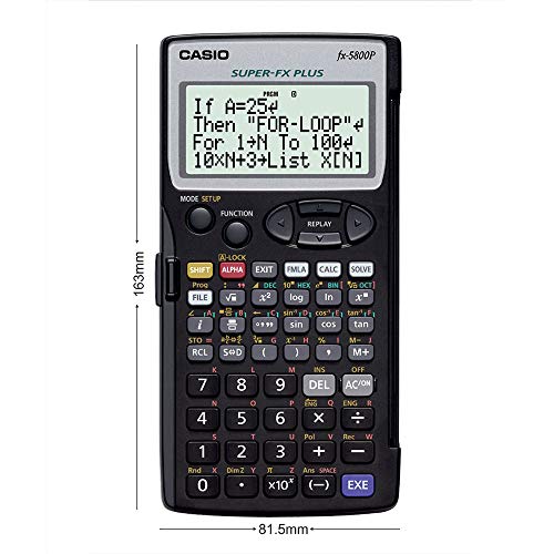 Casio 10 digits Program function calculator 407 FX-5800P-N Black Battery Powered_4