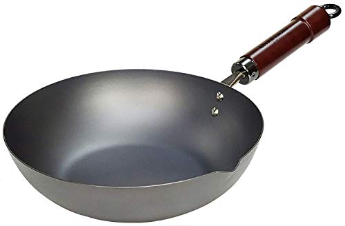 River Light 'KIWAME' Iron Frying Pans 28cm Wok 14K28 NEW from Japan_1