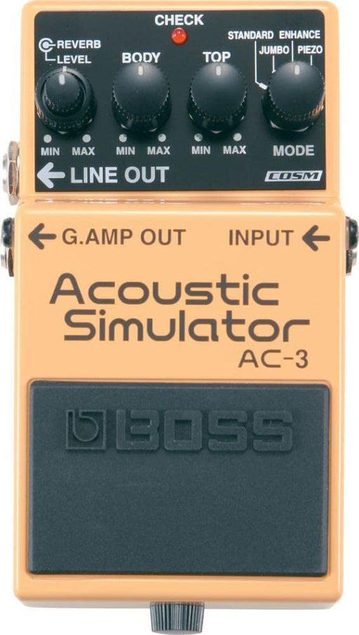 Boss AC-3 Acoustic Simulator Guitar Effects Pedal YellowBlack Modeling with COSM_1