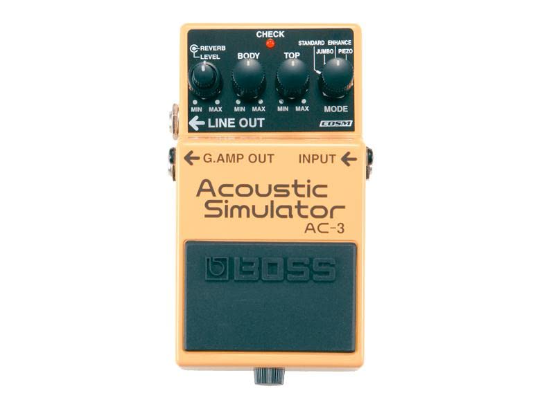 Boss AC-3 Acoustic Simulator Guitar Effects Pedal YellowBlack Modeling with COSM_4