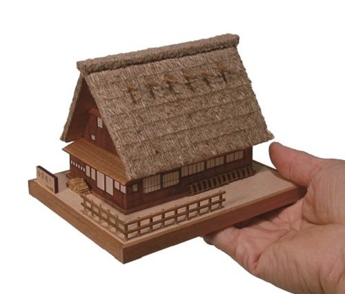 Woody JOE Wooden Building Model Kit No.1 Snow Hatago UJKM065 Made in Japan NEW_3