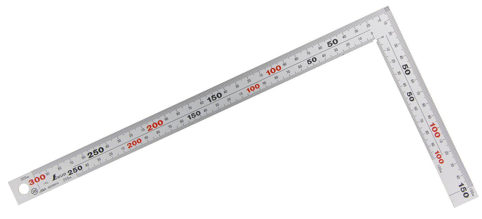 SHINWA measuring thick wide silver 30cm 10421 Stainless Steel L320xW160xH2mm NEW_1