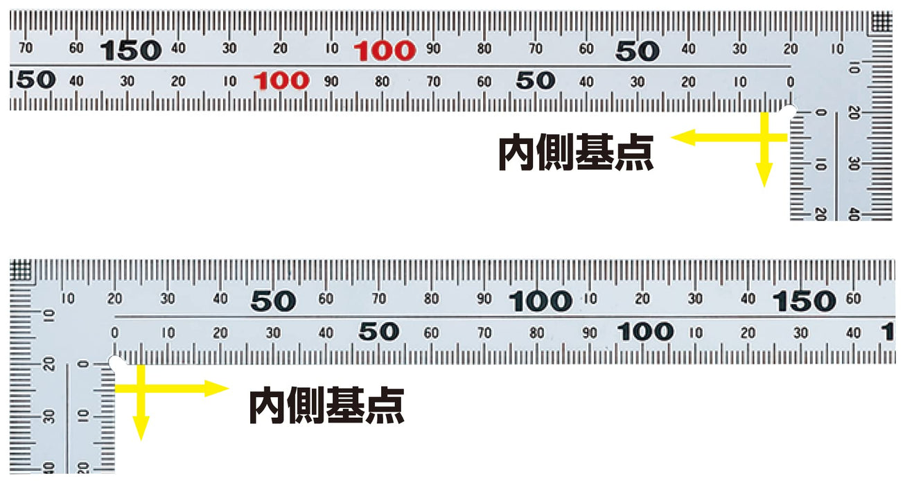 SHINWA measuring thick wide silver 30cm 10421 Stainless Steel L320xW160xH2mm NEW_3