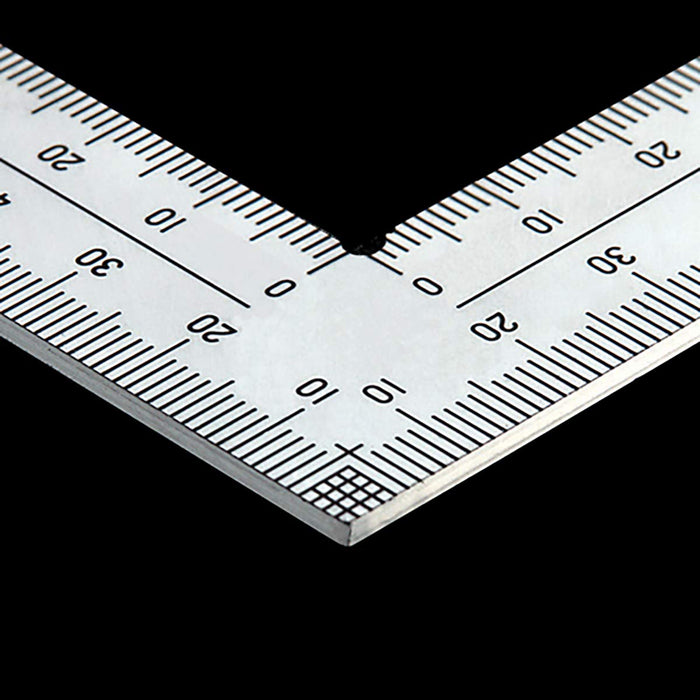 SHINWA measuring thick wide silver 30cm 10421 Stainless Steel L320xW160xH2mm NEW_4