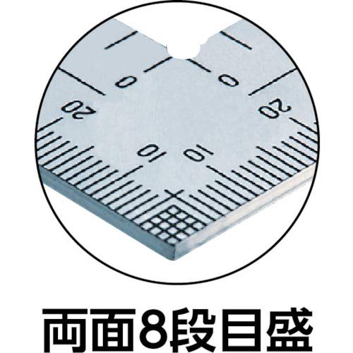 SHINWA measuring thick wide silver 30cm 10421 Stainless Steel L320xW160xH2mm NEW_5