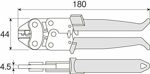 HOZAN P-732 crimping tool (for bare crimp terminal / for bare crimp sleeve)  NEW_5