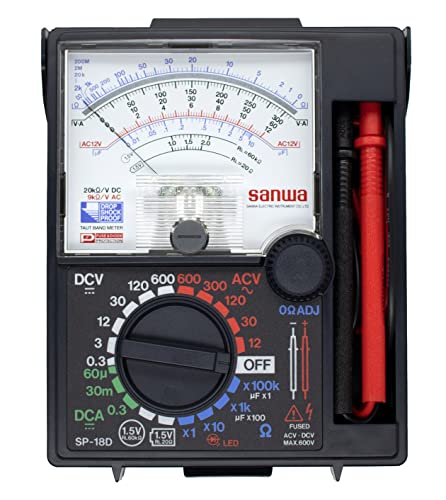 SANWA SP18D Analog Multi Tester Anti Shock Meter Integrated protective case NEW_1