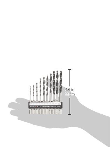 Takagi EARTH MAN Hexagonal shaft drill for woodworking and resin 10 Pieces NEW_6