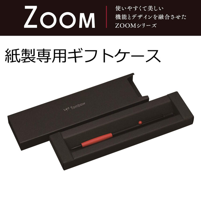 Tombow Mechanical Pencil Zoom 707 0.5 Black/Red SH-ZS2 Knock Type Brass NEW_4