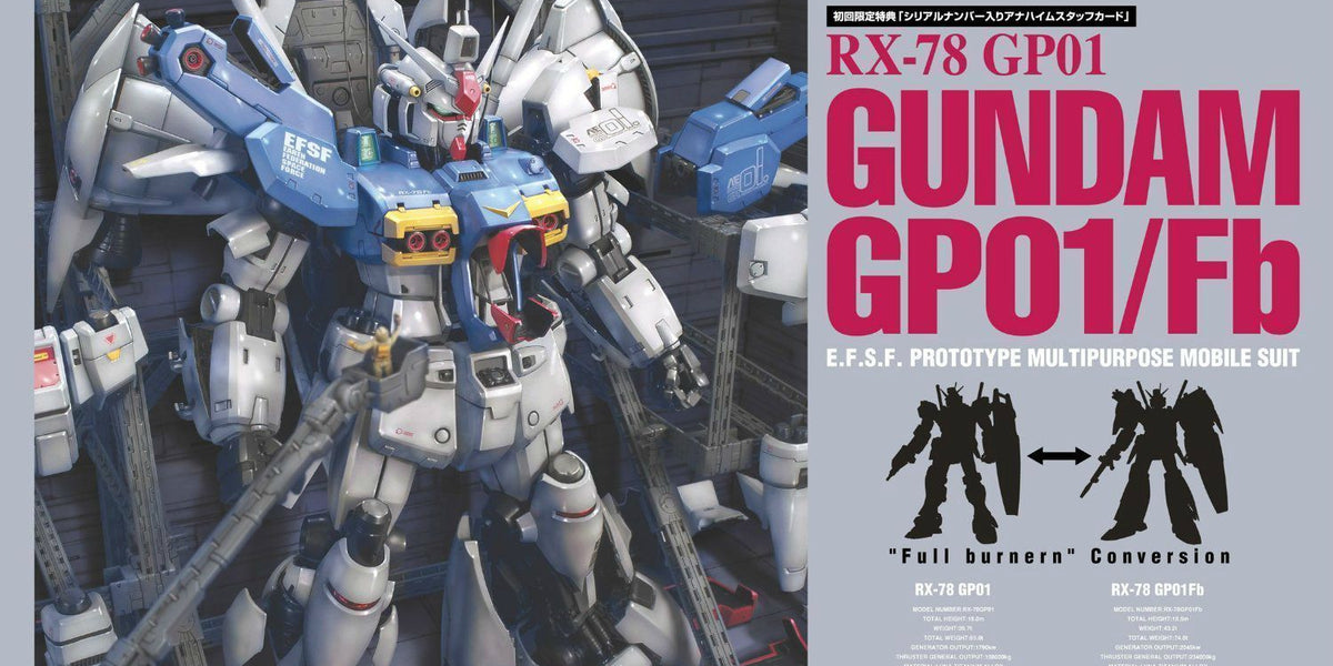 BANDAI PG 1/60 RX-78GP01/Fb GUNDAM GP01/Fb Model Kit Gundam 0083