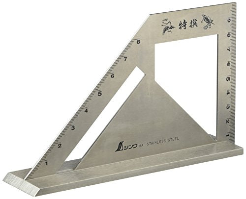 Shinwa Sokutei Stop type square with wide base stand 40mm 62189 NEW from Japan_1