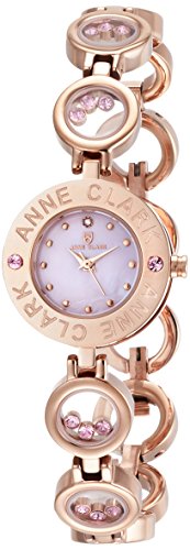 Anne Clark Wrist Watch 1P Diamond Moving Color Stone AT-1008-17PG NEW from Japan_1