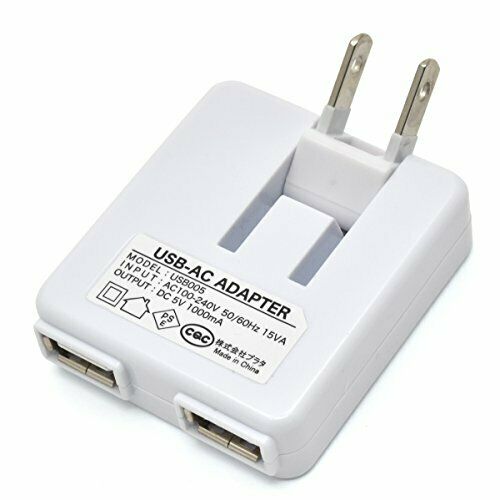 PLATA USB charger AC adapter 2 port smartphone iPhone PSE outlet 2-neck  NEW_1