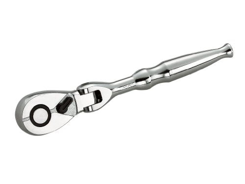 KTC BR3F 9.5sq.(3/8in) Flexible Ratchet Handle made in Japan Silver Round Head_1