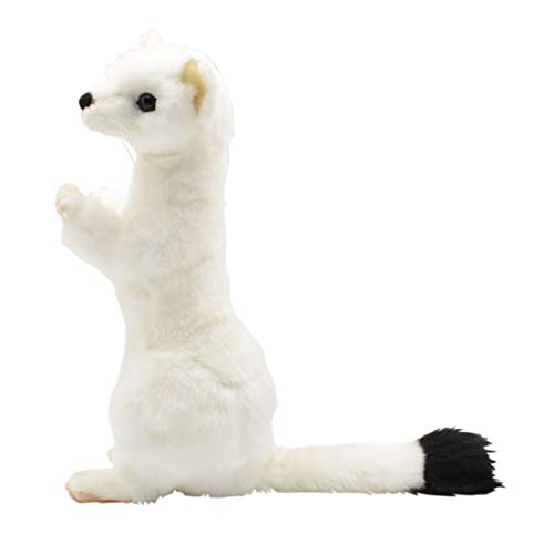 Hansa Ermine Plush doll No.4860 30cm stuffed toy animal White NEW from Japan_2