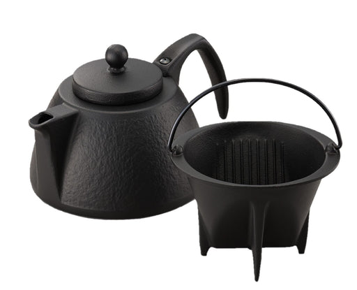 Iwachu Coffee Pot Set Black 0.75L IH Compatible Nambu Tekki Japanese Teapot NEW_1