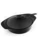 Yanagi Sori Nanbu Tekki Iron Pan Shallow 22cm with Iron Lid, Handle 31334220 NEW_2