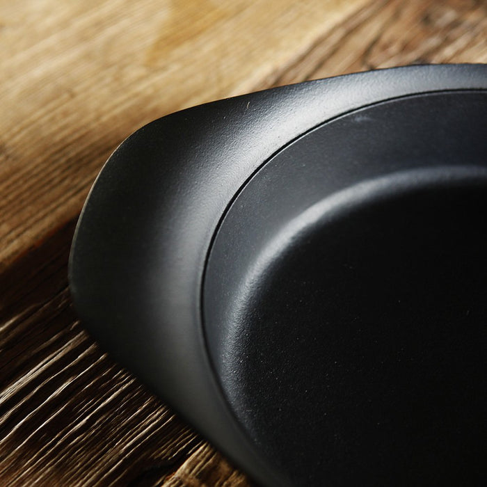 Yanagi Sori Nanbu Tekki Iron Pan Shallow 22cm with Iron Lid, Handle 31334220 NEW_3