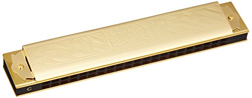 TOMBO NO.1921C The Super Deluxe Tombo Harmonica Wood Body, Brass Plate NEW_1