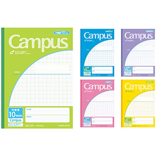 Kokuyo Campus Notebook B5 10mm Grid Ruled Five Books No-30S10x5 NEW from Japan_1